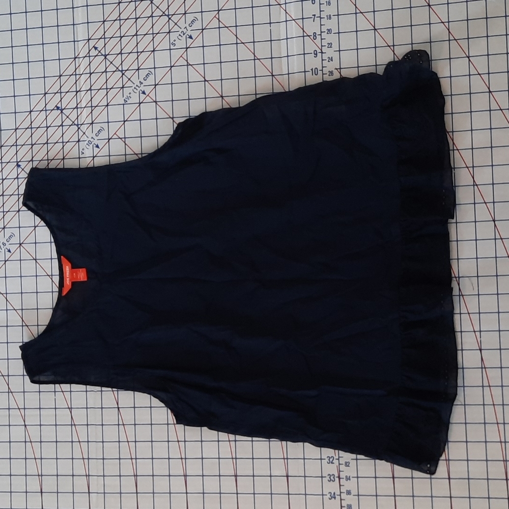 🌻 2/$30  Joe Fresh Sleeveless Top with Ruffle Trim
